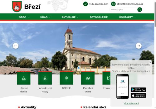 Zobrazit webové stránky Obecní úřad Březí