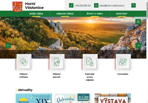 Zobrazit webové stránky Obecní úřad Horní Věstonice