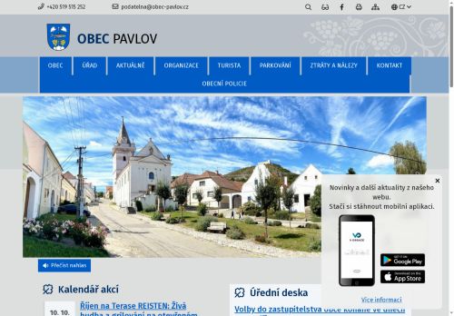 Zobrazit webové stránky Obecní úřad Pavlov