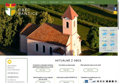 Zobrazit webové stránky Obecní úřad Bantice