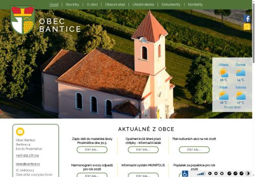 Zobrazit webové stránky Obecní úřad Bantice