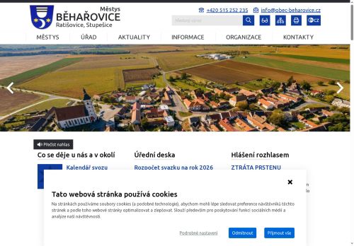 Zobrazit webové stránky Úřad městyse Běhařovice