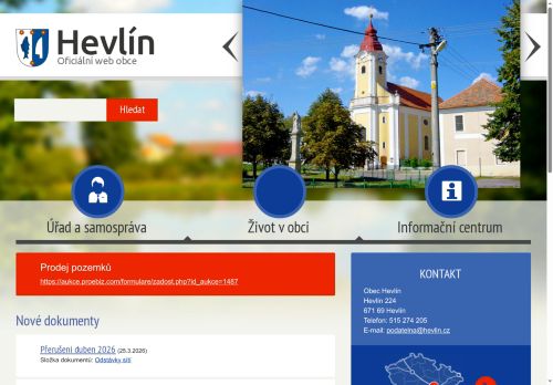 Zobrazit webové stránky Obecní úřad Hevlín