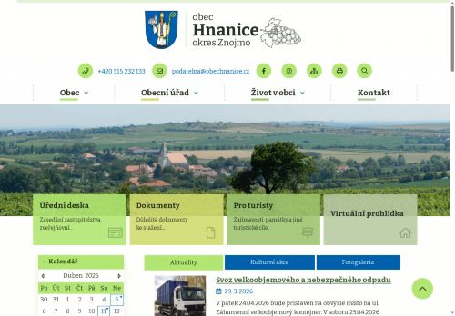 Zobrazit webové stránky Obecní úřad Hnanice
