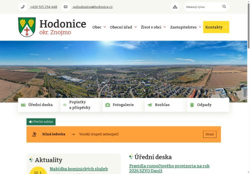 Zobrazit webové stránky Obecní úřad Hodonice