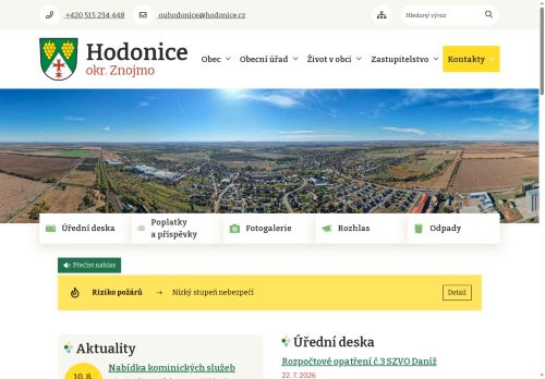 Zobrazit webové stránky Obecní úřad Hodonice
