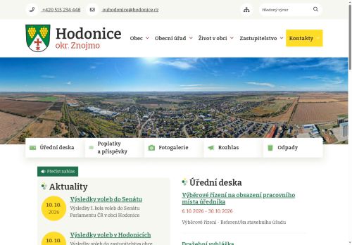 Zobrazit webové stránky Obecní úřad Hodonice