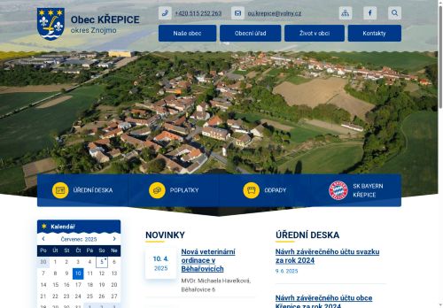 Zobrazit webové stránky Obecní úřad Křepice