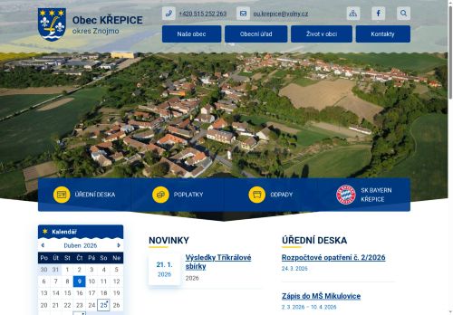 Zobrazit webové stránky Obecní úřad Křepice