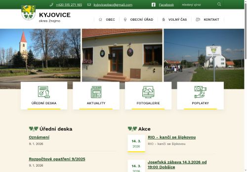 Zobrazit webové stránky Obecní úřad Kyjovice