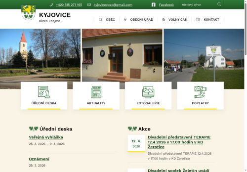 Zobrazit webové stránky Obecní úřad Kyjovice