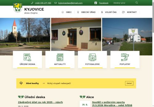 Zobrazit webové stránky Obecní úřad Kyjovice