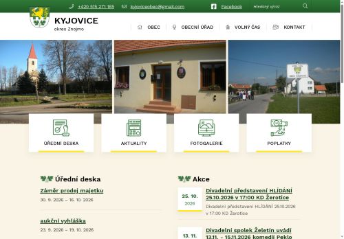 Zobrazit webové stránky Obecní úřad Kyjovice