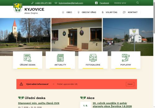 Zobrazit webové stránky Obecní úřad Kyjovice