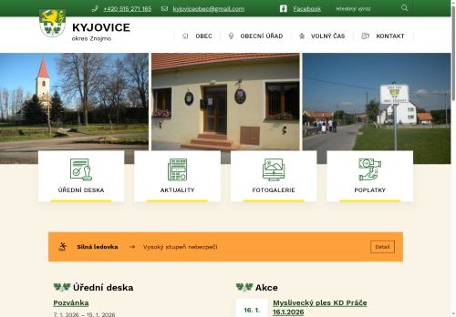Zobrazit webové stránky Obecní úřad Kyjovice