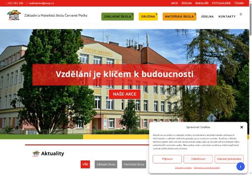 Webové stránky Základní škola a Mateřská škola Červené Pečky, Červené Pečky