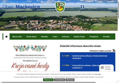 Zobrazit webové stránky Obecní úřad Mackovice