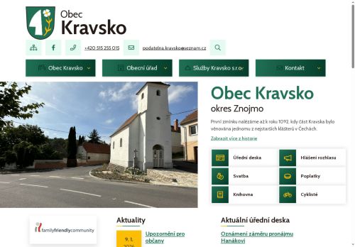 Zobrazit webové stránky Obecní úřad Kravsko