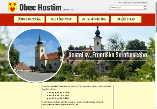 Zobrazit webové stránky Obecní úřad Hostim