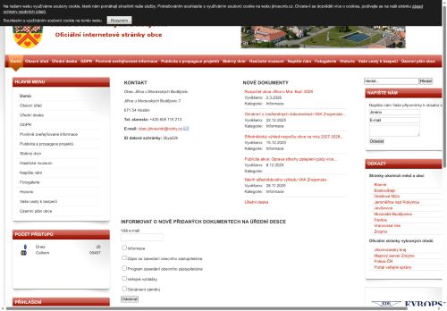 Zobrazit webové stránky Obecní úřad Jiřice u Moravských Budějovic