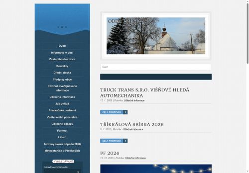 Zobrazit webové stránky Obecní úřad Přeskače