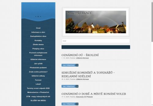 Zobrazit webové stránky Obecní úřad Přeskače