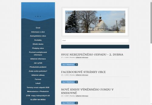 Zobrazit webové stránky Obecní úřad Přeskače