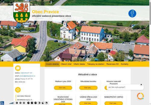 Zobrazit webové stránky Obecní úřad Pravice