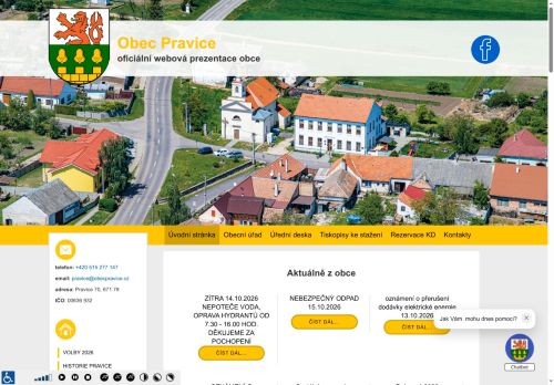 Zobrazit webové stránky Obecní úřad Pravice