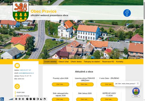 Zobrazit webové stránky Obecní úřad Pravice