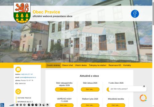 Zobrazit webové stránky Obecní úřad Pravice