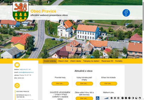 Zobrazit webové stránky Obecní úřad Pravice