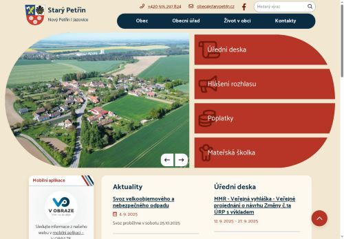 Zobrazit webové stránky Obecní úřad Starý Petřín