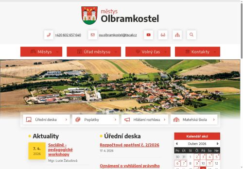 Zobrazit webové stránky Úřad městyse Olbramkostel