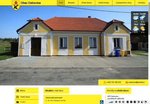 Zobrazit webové stránky Obecní úřad Oslnovice