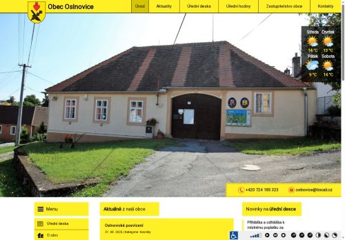 Zobrazit webové stránky Obecní úřad Oslnovice