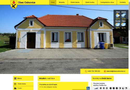 Zobrazit webové stránky Obecní úřad Oslnovice