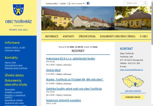 Zobrazit webové stránky Obecní úřad Tvořihráz