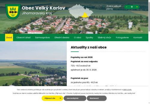 Zobrazit webové stránky Obecní úřad Velký Karlov