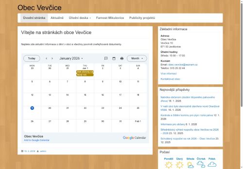 Zobrazit webové stránky Obecní úřad Vevčice