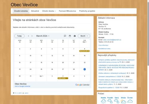 Zobrazit webové stránky Obecní úřad Vevčice