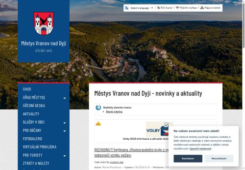 Zobrazit webové stránky Úřad městyse Vranov nad Dyjí