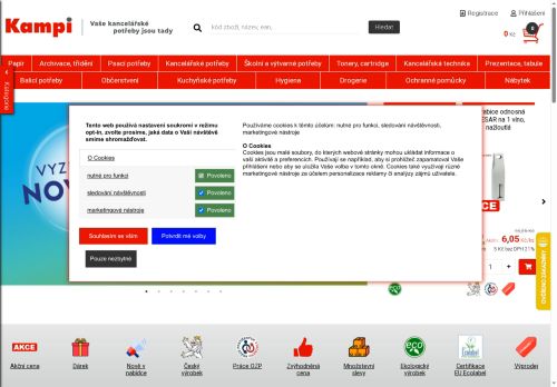 KAMPI OFFICE s.r.o. nabízí práci na pozici Pomocní skladníci v obci Králův Dvůr