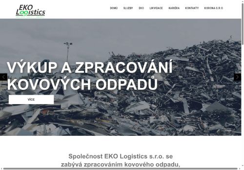 Webové stránky EKO Logistics s.r.o., Týnec nad Labem