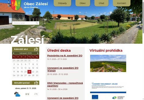 Zobrazit webové stránky Obecní úřad Zálesí