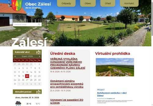 Zobrazit webové stránky Obecní úřad Zálesí