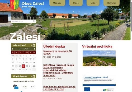 Zobrazit webové stránky Obecní úřad Zálesí