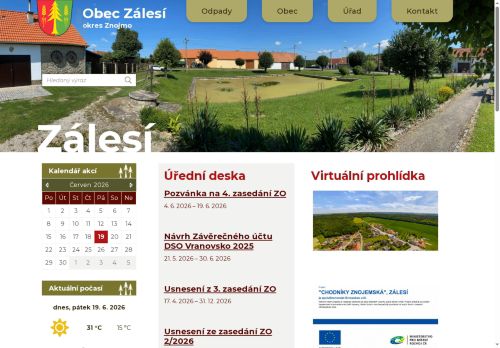 Zobrazit webové stránky Obecní úřad Zálesí