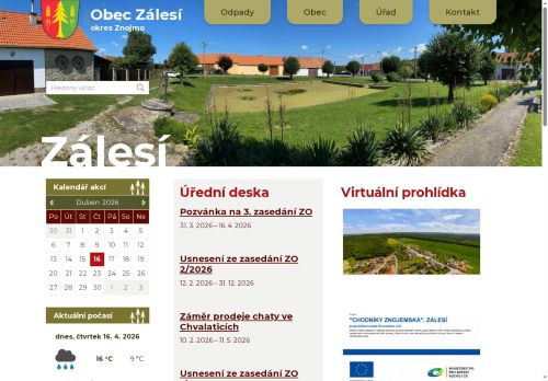Zobrazit webové stránky Obecní úřad Zálesí