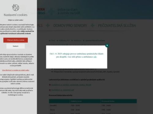 Laboratoř klinické biochemie - Poliklinika Velká Bíteš
